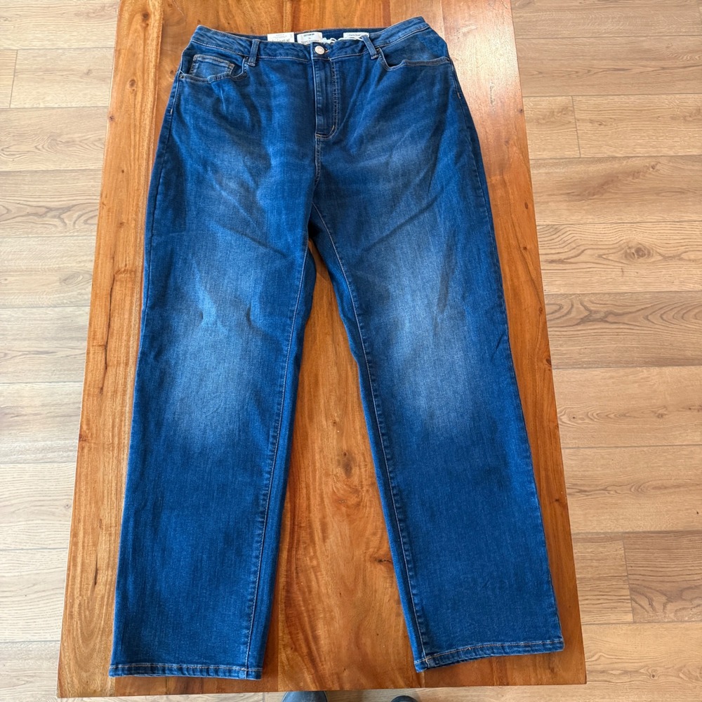 Cotton‎ On Womens "Curvy Straight" Blue Jeans Size 36 NWT